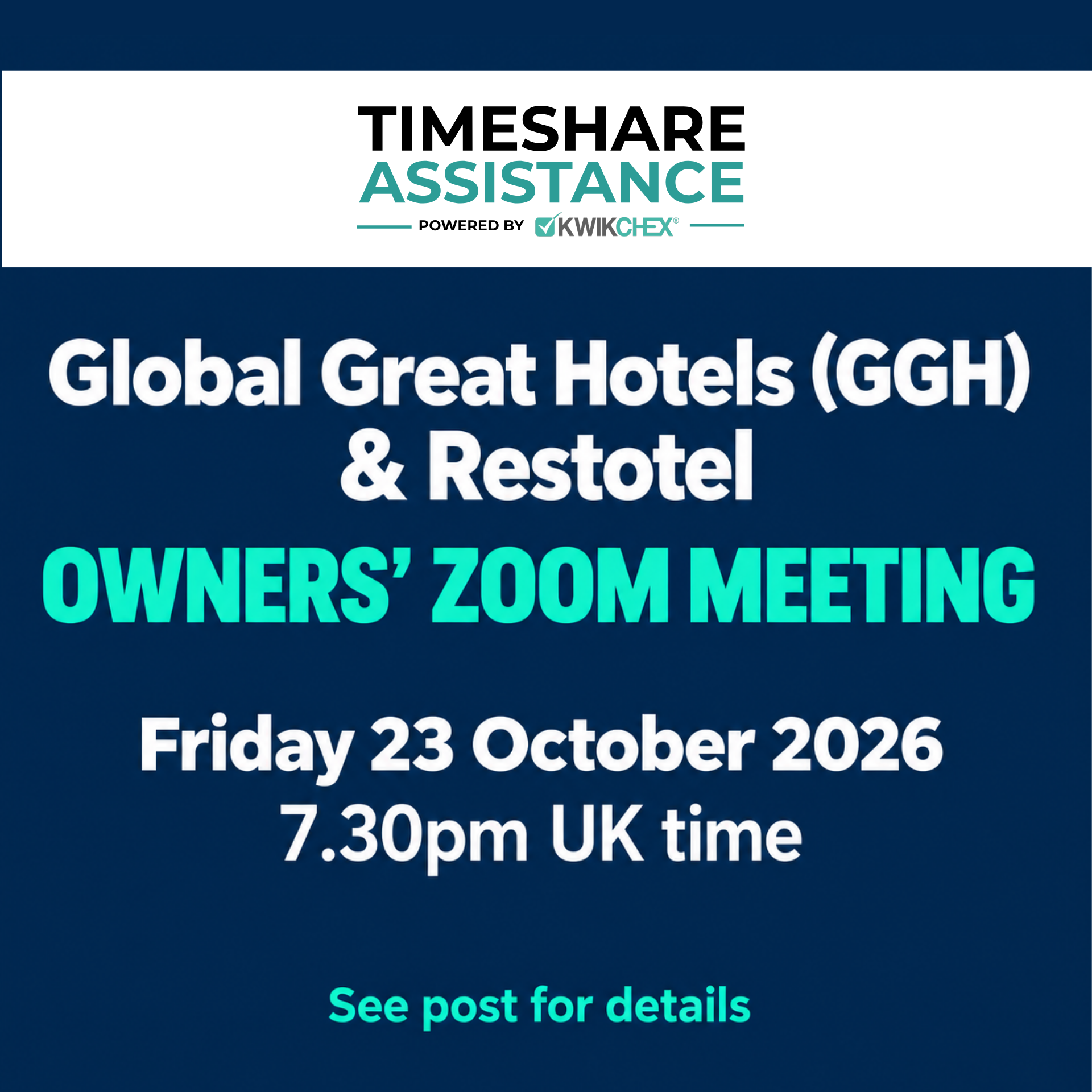 Global Great Hotels (GGH) and Restotel owners – join our upcoming Zoom meeting